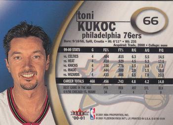2000-01 E-X #66 Toni Kukoc Back