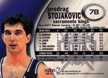 2000-01 E-X #78 Predrag Stojakovic Back