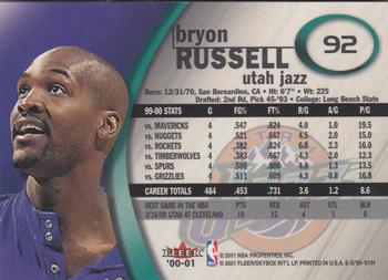 2000-01 E-X #92 Bryon Russell Back