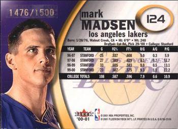2000-01 E-X #124 Mark Madsen Back