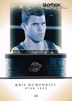 2004-05 SkyBox Autographics - Future Signs #12 FS Kris Humphries Front