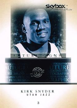 2004-05 SkyBox Autographics - Future Signs #14 FS Kirk Snyder Front