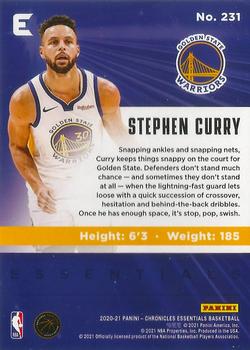 2020-21 Panini Chronicles - Asia #231 Stephen Curry Back