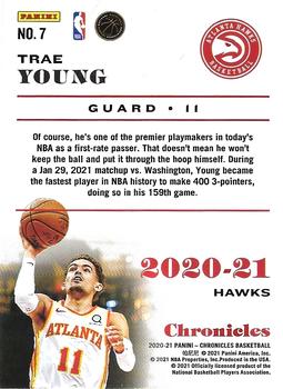 2020-21 Panini Chronicles - Bronze #7 Trae Young Back