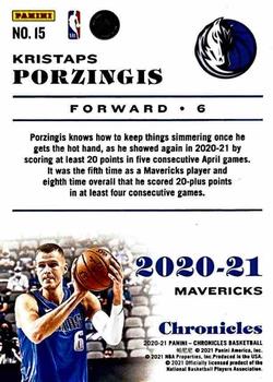 2020-21 Panini Chronicles - Bronze #15 Kristaps Porzingis Back