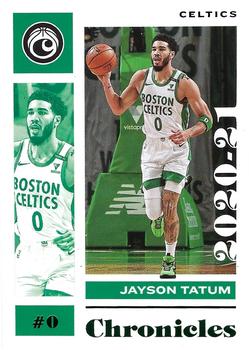 2020-21 Panini Chronicles - Green #9 Jayson Tatum Front