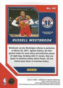 2020-21 Panini Chronicles - Pink #94 Russell Westbrook Back