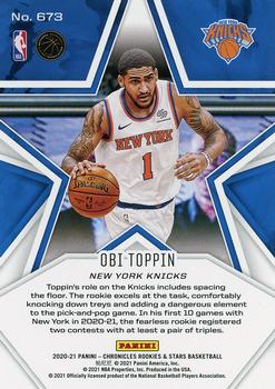 Obi Toppin New York Knicks 2020-21 Panini Chronicles Rookie 