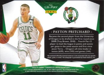 2020-21 Panini Chronicles - Limited Rookie Jersey Autographs #LR-PAY Payton Pritchard Back