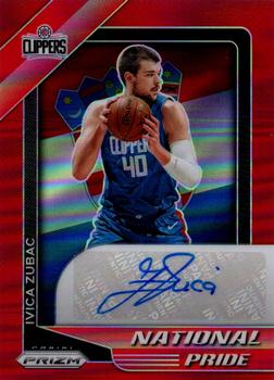 2020-21 Panini Chronicles - National Pride Signatures Red #NPS-IVZ Ivica Zubac Front