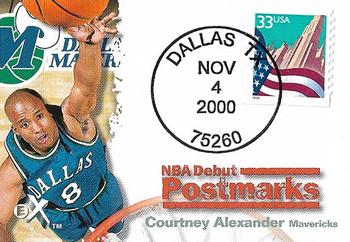 2000-01 E-X - NBA Debut Postmarks #9 PM Courtney Alexander Front