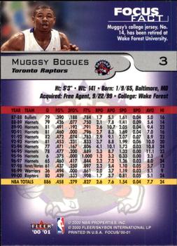 2000-01 Fleer Focus #3 Muggsy Bogues Back