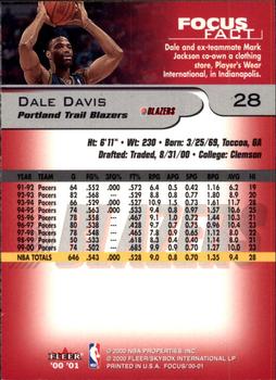 2000-01 Fleer Focus #28 Dale Davis Back