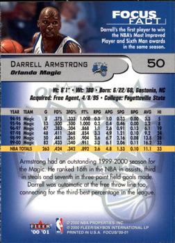 2000-01 Fleer Focus #50 Darrell Armstrong Back