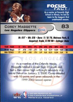 2000-01 Fleer Focus #83 Corey Maggette Back