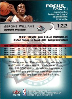 2000-01 Fleer Focus #122 Jerome Williams Back