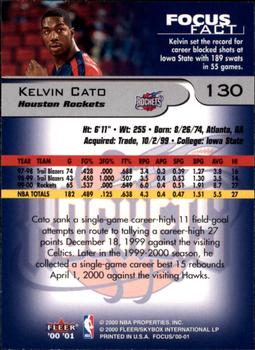 2000-01 Fleer Focus #130 Kelvin Cato Back