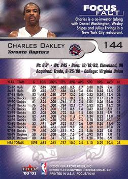 2000-01 Fleer Focus #144 Charles Oakley Back