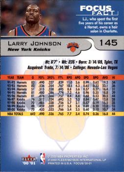 2000-01 Fleer Focus #145 Larry Johnson Back
