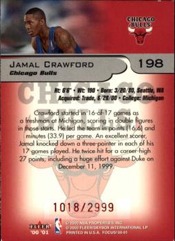 2000-01 Fleer Focus #198 Jamal Crawford Back
