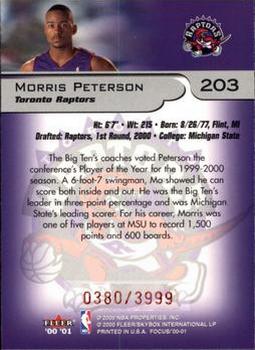 2000-01 Fleer Focus #203 Morris Peterson Back