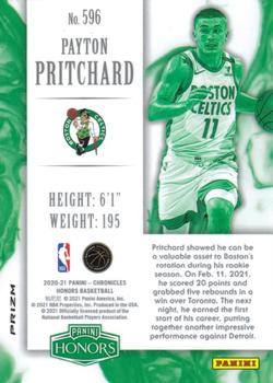 2020-21 Panini Chronicles - Silver #596 Payton Pritchard Back