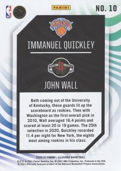 2020-21 Panini Illusions - Rookie Reflections #10 Immanuel Quickley / John Wall Back
