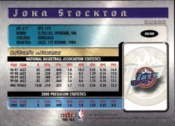 2000-01 Fleer Futures #59 John Stockton Back