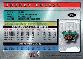2000-01 Fleer Futures #71 Bryant Reeves Back