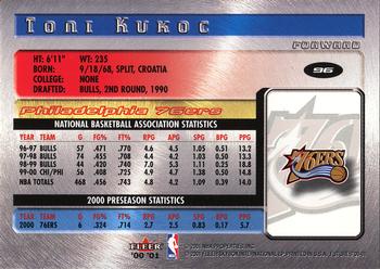 2000-01 Fleer Futures #96 Toni Kukoc Back