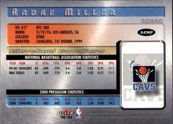 2000-01 Fleer Futures #102 Andre Miller Back