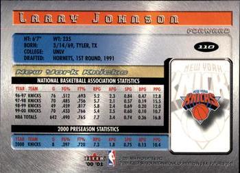 2000-01 Fleer Futures #110 Larry Johnson Back