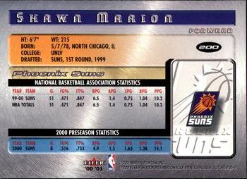 2000-01 Fleer Futures #200 Shawn Marion Back