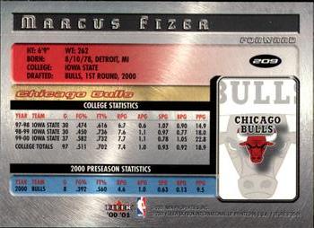 2000-01 Fleer Futures #209 Marcus Fizer Back