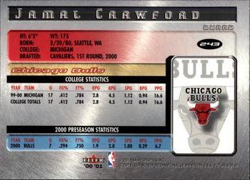 2000-01 Fleer Futures #243 Jamal Crawford Back