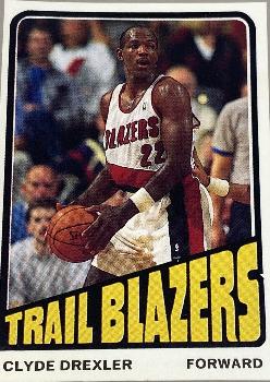 1992 Baseball Cards Presents Basketball '93 Yearbook Repli-Cards #5 Clyde Drexler Front
