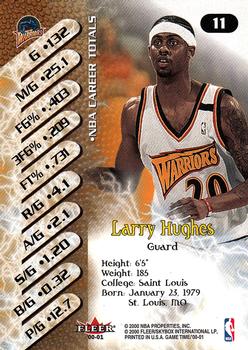 2000-01 Fleer Game Time #11 Larry Hughes Back