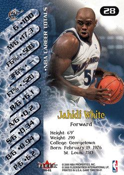 2000-01 Fleer Game Time #28 Jahidi White Back