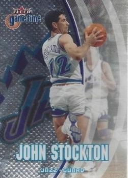 2000-01 Fleer Game Time #46 John Stockton Front