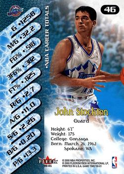 2000-01 Fleer Game Time #46 John Stockton Back