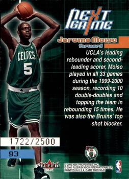 2000-01 Fleer Game Time #93 Jerome Moiso Back