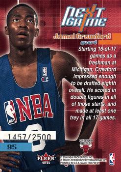 2000-01 Fleer Game Time #95 Jamal Crawford Back