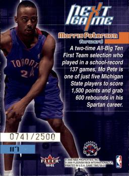 2000-01 Fleer Game Time #117 Morris Peterson Back