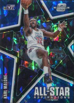 2020-21 Panini Contenders Optic - All-Star Aspirations Blue Cracked Ice #19 Karl Malone Front