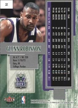 2000-01 Fleer Genuine #2 Glenn Robinson Back