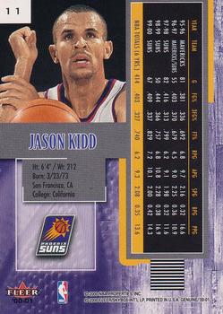 2000-01 Fleer Genuine #11 Jason Kidd Back