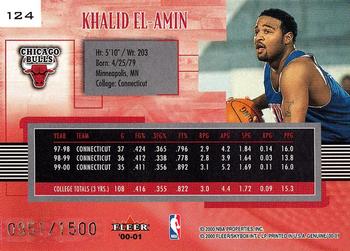 2000-01 Fleer Genuine #124 Khalid El-Amin Back
