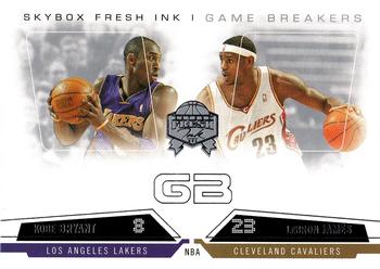 2004-05 SkyBox Fresh Ink - Game Breakers #6 GB Kobe Bryant / LeBron James Front