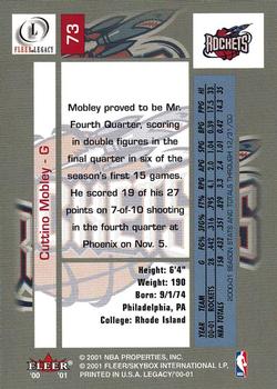 2000-01 Fleer Legacy #73 Cuttino Mobley Back