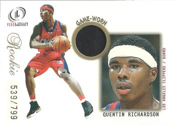 2000-01 Fleer Legacy #98 Quentin Richardson Front
